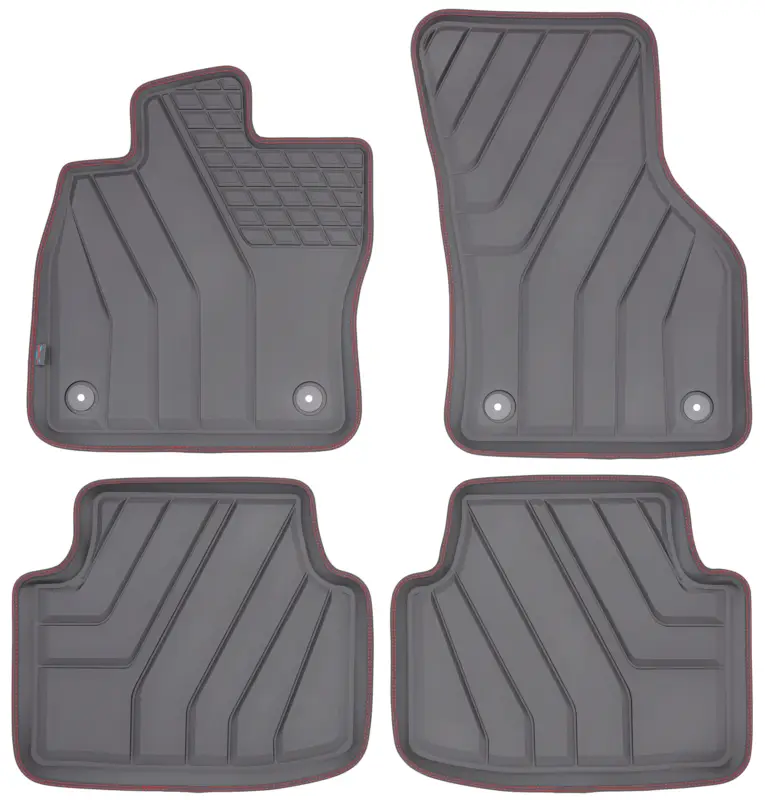 Skoda Octavia IV 2019- Dywaniki gumowe AmalPlast AP1102 -Nubuk (nitka czerwona) Tani