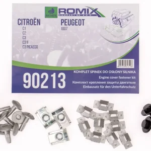Ograniczona ilość Citroen C3 Picasso 2008-2017 Spinki do osłony silnika ROMIX 90213