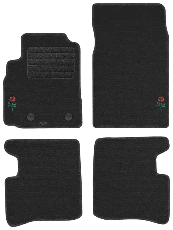 Toyota Yaris I Hatchback 1999-2005 (5-drzwiowy) Dywaniki welurowe MAX-DYWANIK -KWIATY POLSKIE (RÓŻA) Taniej