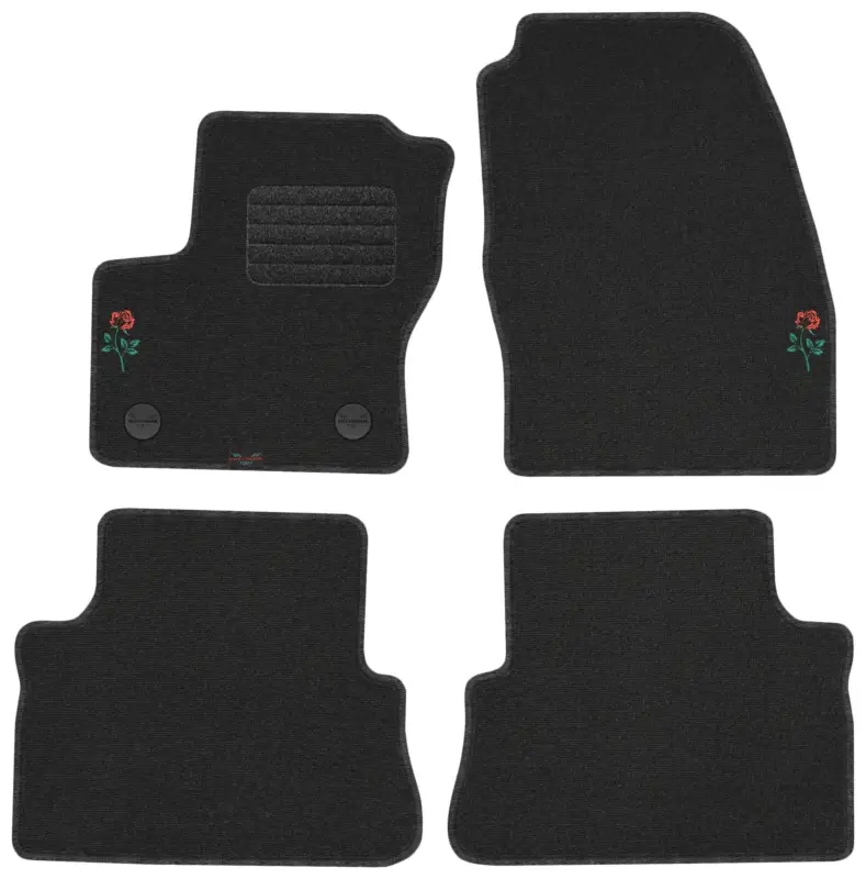Ford C-Max II 2012-2019 (5-osobowy) Dywaniki welurowe MAX-DYWANIK -KWIATY POLSKIE (RÓŻA) Kup online