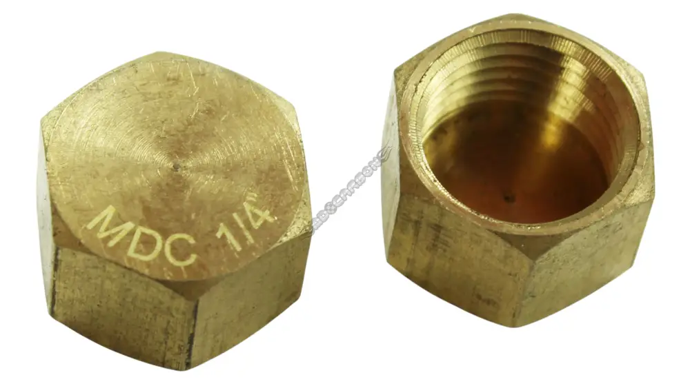 Cena promocyjna Zaślepka mosiądz żeńska 1/4 " MDC