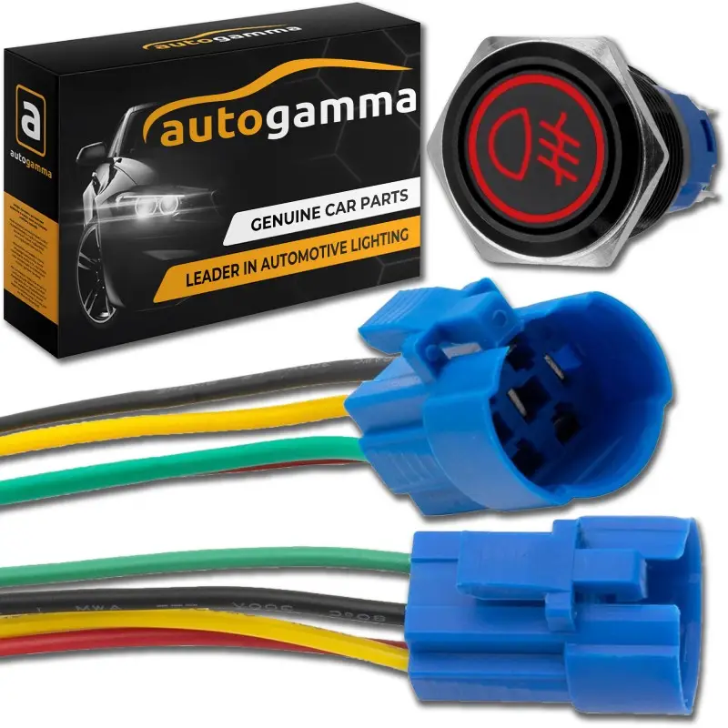 Super okazja Zestaw Gniazdo + Włącznik uniwersalny 12V 16mm LED bistabilny