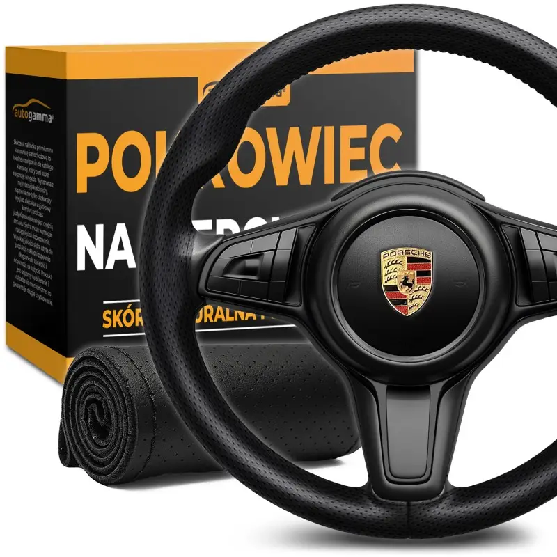 Darmowa dostawa Pokrowiec na kierownicę Obszycie kierownicy Skóra naturalna perforowana