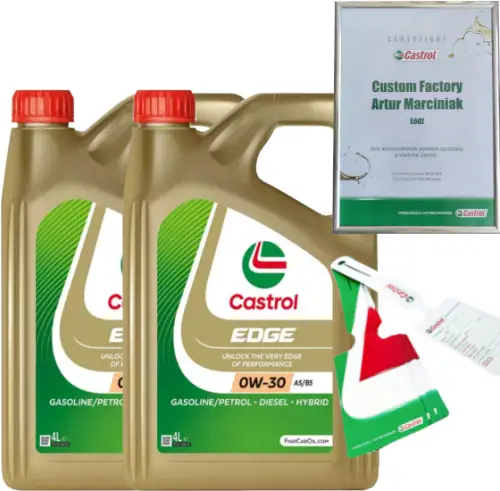 CASTROL EDGE 0W30 A5/B5 8L VOLVO 95200377 + ZAWIESZKA Oferta