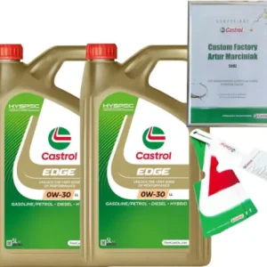 Premium CASTROL EDGE 0W30 LL 10L BMW LL-04 VW 504 00/ 507 00 + ZAWIESZKA