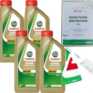 Bezpieczna płatność CASTROL EDGE TURBO DIESEL 5W40 4L RN0700/ RN0710 VW 505 00/ 505 01 + ZAWIESZKA