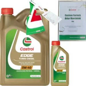 CASTROL EDGE TURBO DIESEL 5W40 5L RN0700/ RN0710 VW 505 00/ 505 01 + ZAWIESZKA Super okazja