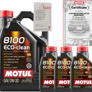 Kup teraz MOTUL 8100 ECO-CLEAN 0W30 8L FORD WSS-M2C950-A BMW LL-12 FE + ZAWIESZKA
