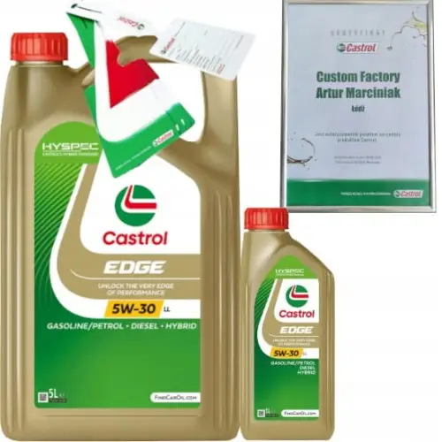 Bestseller CASTROL EDGE 5W30 LL 6L TITANIUM FST BMW LL-04 VW 504 00/ 507 00 + ZAWIESZKA