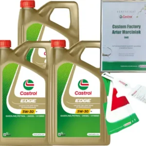 CASTROL EDGE 5W30 M 15L BMW LL-04 MB 229.31/ 229.51/ 229.52 + ZAWIESZKA Okazja