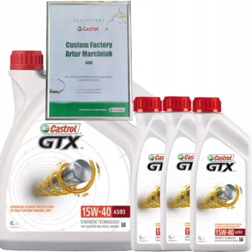 Popularny CASTROL GTX 10W40 A3/B3 MB 229.1 VW 505.00/505.01 FIAT 9.55535 D2 7L