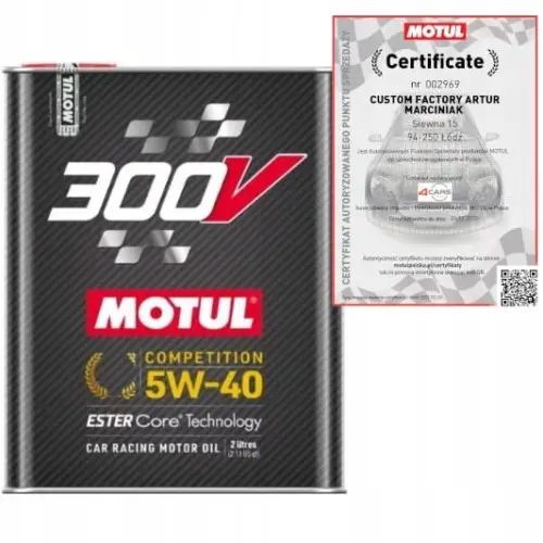 MOTUL 300V COMPETITION 5W40 ESTER CORE OLEJ 2L Obniżka ceny
